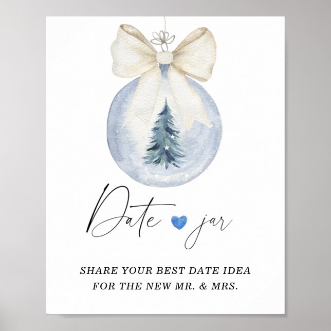 Vinterdejting natt idéer. Datum bur bröllop lek Poster (Framsidan)