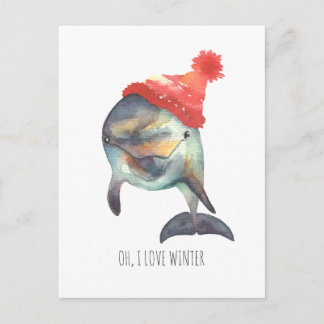 "Vinterdelfin" vykort