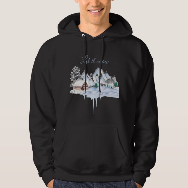 Vinterdesign  hoodie (Framsida)