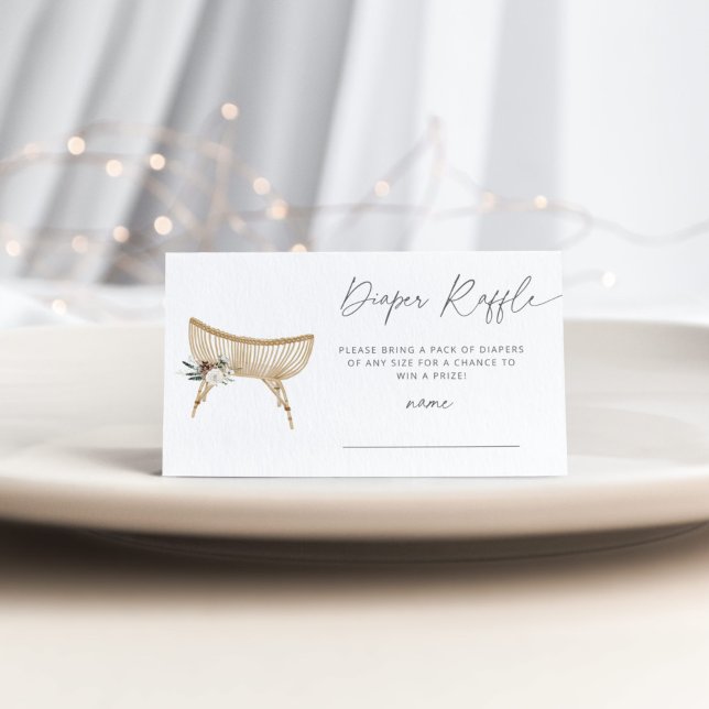 Vinterdiaper raffle biljett. Blåraffel Tilläggskort (Skapare uppladdad)