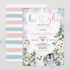 Vinterdjurens Gender visar att han eller hon Snöfl Inbjudningar