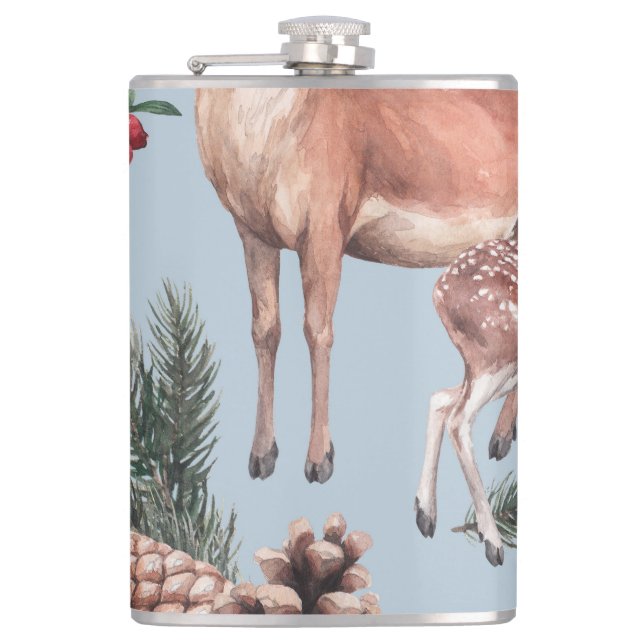 Vinterdjurets skiss, blå bakgrund. fickplunta (Framsidan)