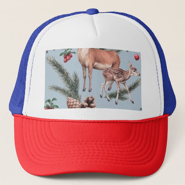 Vinterdjurets skiss, blå bakgrund. keps (Framsida)