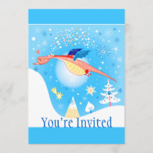 Vinterdrakeflyg till och med snöflingor