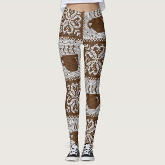 vinterdryck kopp: hett mönster. leggings