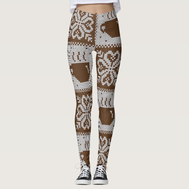 vinterdryck kopp: hett mönster. leggings (Framsida)