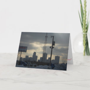 "Vintereftermiddag i Minneapolis" Julkort Kort