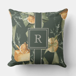 Vinterelegance: Watercolor Reversible Monogram Kudde