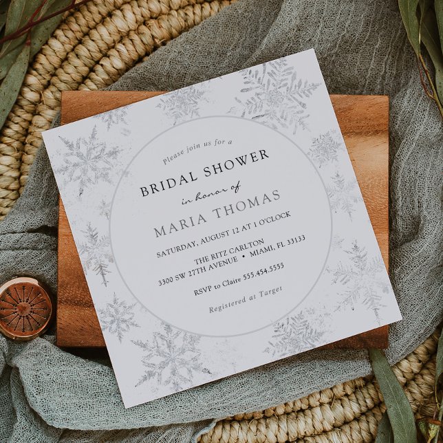 VinterElegant Snowflake-Möhippa Inbjudningar (Skapare uppladdad)