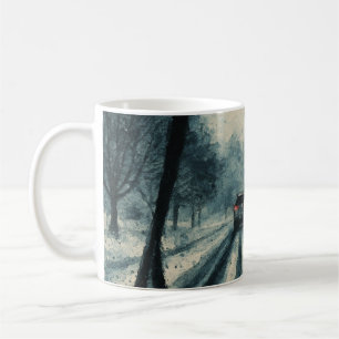 Vinterenhet genom Snö - vindrutespolare Kaffemugg