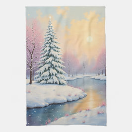 Vinterens första ljus kökshandduk