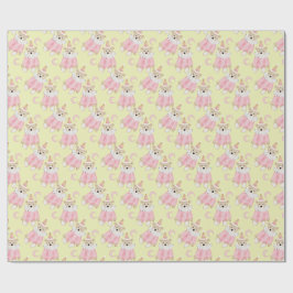 Vinterens Rosa bär barn mönster Presentpapper