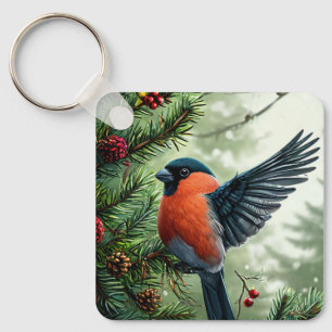 🐦 Vinterfågelaccent för väskor och nycklar 🎁 Nyckelring
