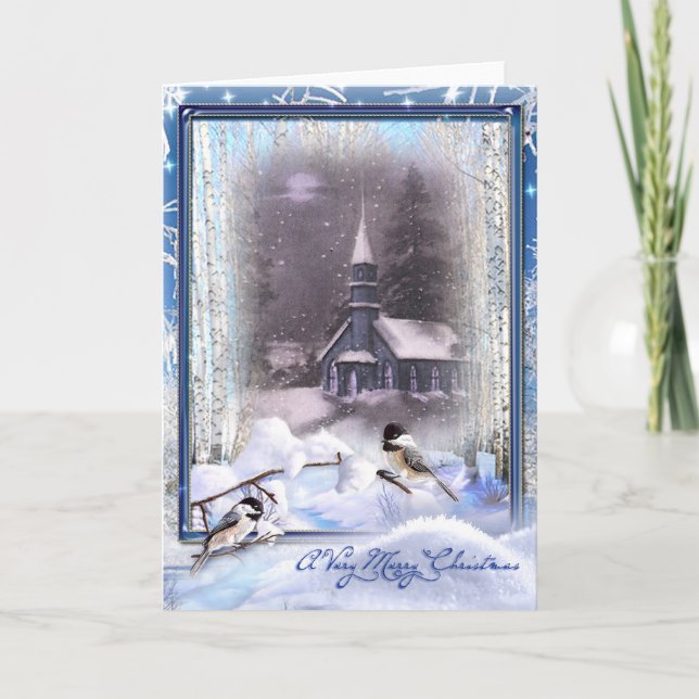 Vinterfåglar Helgkort (Framsida)