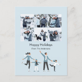 Vinterfamiljens Roligt jul 6 Foto Helg Vykort