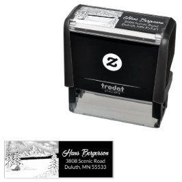 Vinterfantasi med adress självbläckande stämpel