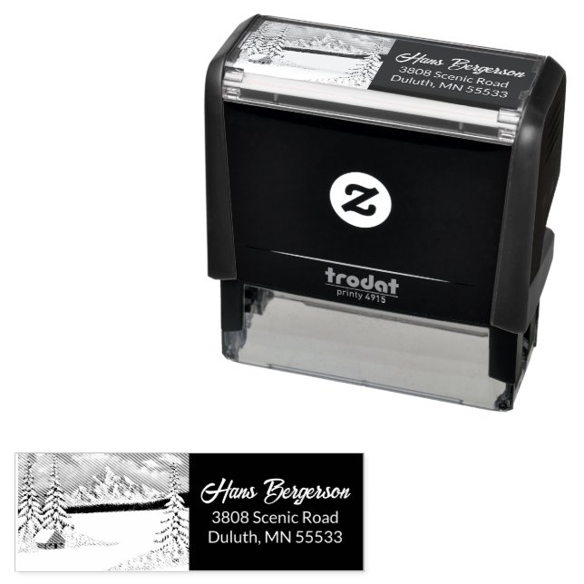 Vinterfantasi med adress självbläckande stämpel (In Situ)