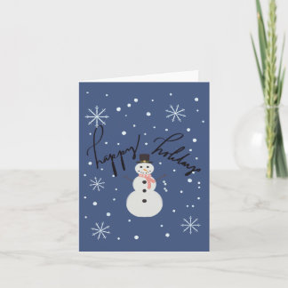 Vinterfantastisk snöman helgkort