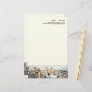 Vinterfärg vid vindrutetorns slottsfärg, Papper