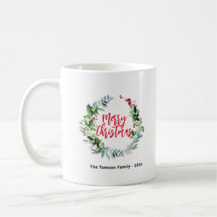 vinterfärgad krandejul kaffemugg