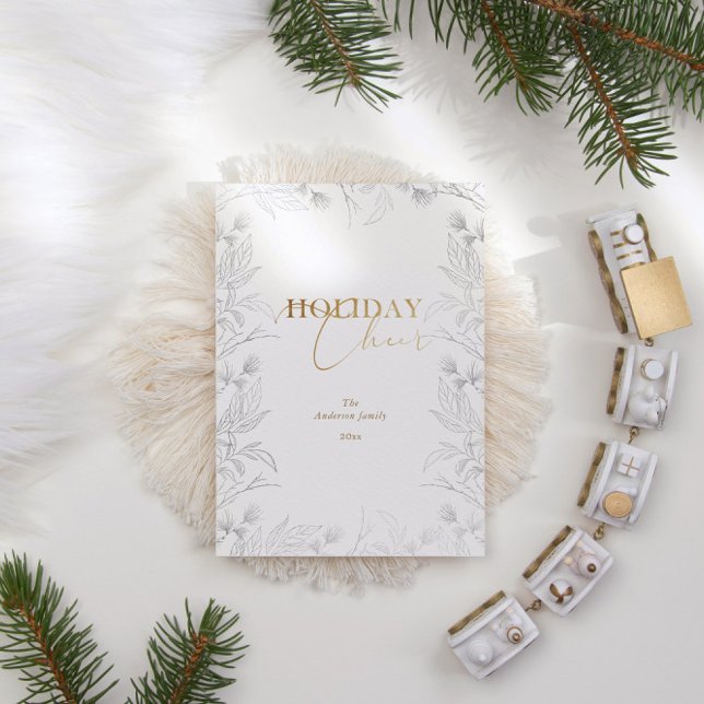 Vinterfärgkort för  Guld-Helgdag Julkort (Skapare uppladdad)