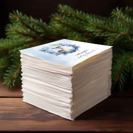 Vinterfärgskuvret för vattenfärg, babykläder för H Pappersservett