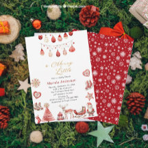 Vinterfärgskuvret för vattenfärg i God jul