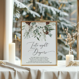 Vinterfestive foliage Late night diaper match Poster