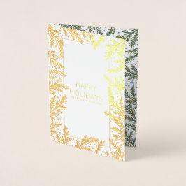 Vinterfir Grenar jul | Helgdag Photo Folierat Kort