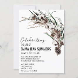 Vinterfirande av liv bomull grönska inbjudningar