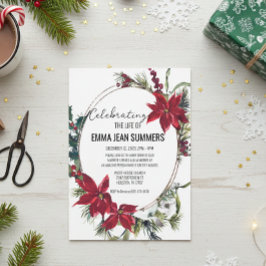 Vinterfirande av liv Julens julipoinsettia Inbjudningar