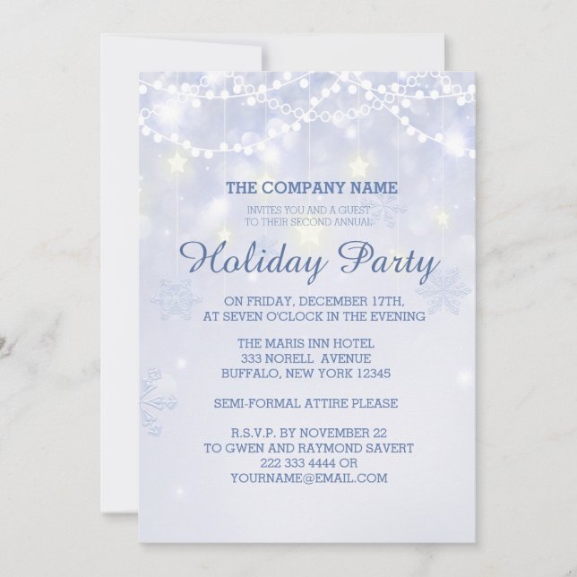 Vinterfirande Glans Kontorsinbjudningar Inbjudningar (Framsida)