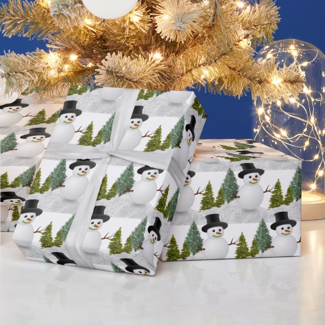 Vinterfirande / Julsnömannens hantverk eller prese Presentpapper (Helgdagar)