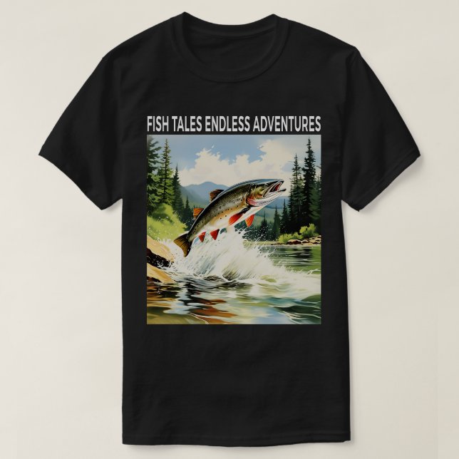Vinterfiskekatal ändlösa Äventyr T Shirt (Design framsida)