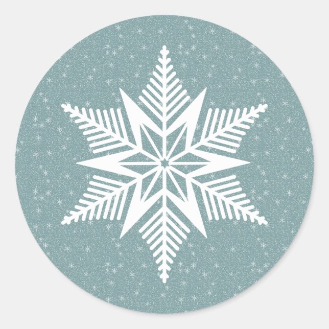 Vinterflammerande dekal runt klistermärke (Framsida)