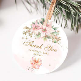 Vinterflickdusch tack för en gigantisk vintertjej gåvor etiketter