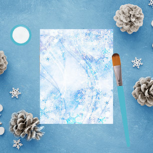 Vinterflingor i vind scrapbookpapper
