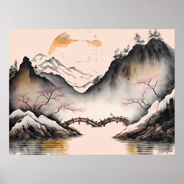 Vinterfloden och bergsområdena i kinesiska vattenf poster (Framsidan)
