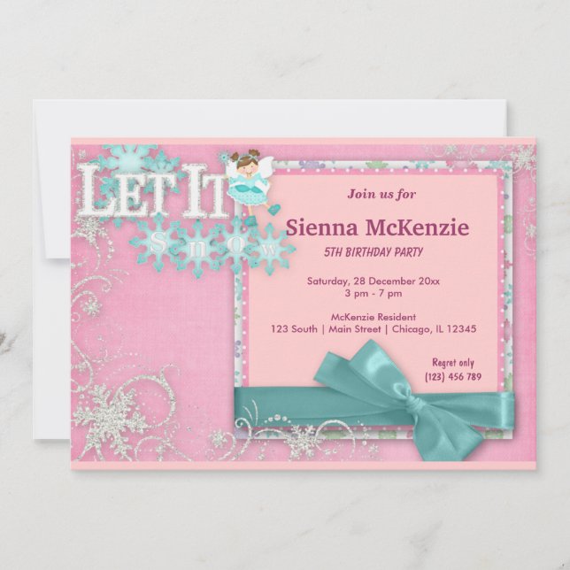 Vinterfödelsedag Inbjudningar (Framsida)