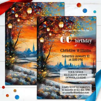 VinterFödelsedagsfest för festlig Vuxen Inbjudningar