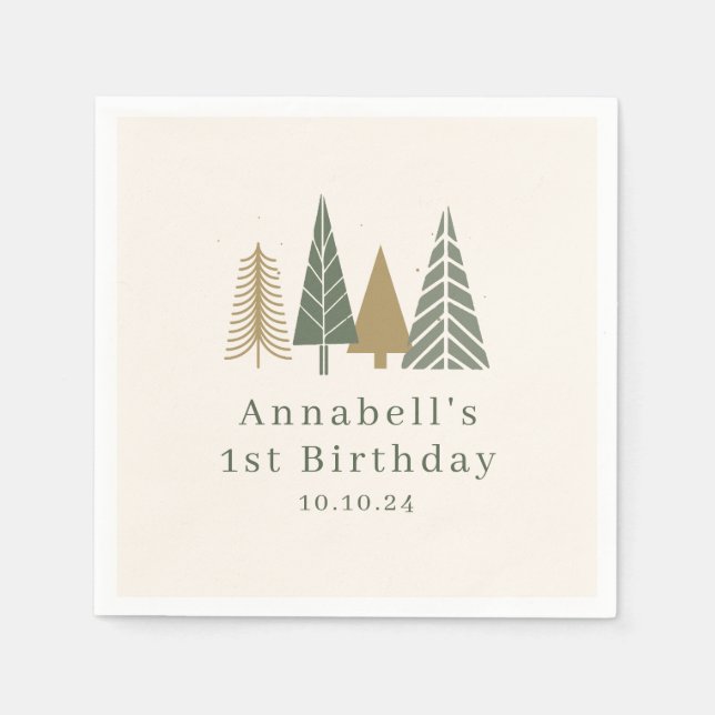 VinterFödelsedagsfest Pappersservett (Framsidan)