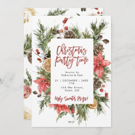 Vinterfolieinbjudan till jul i party inbjudningar