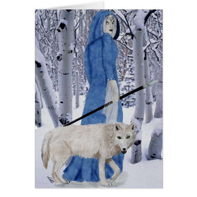 vinterföljen hälsningskort (Framsidan)