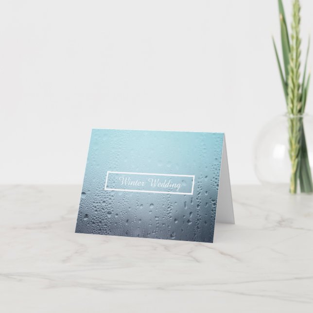 vinterfönster bröllop inbjudan (Framsida)