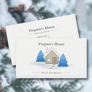 Vinterförångningshyrning, sängplats och frukost visitkort
