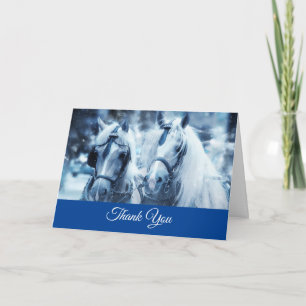 Vinterfoto-Tack för vackert Horse Team Kort