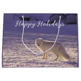 Vinterfotografi för Cute White Arktis Fox Snö