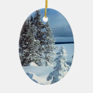 Vinterfotomall - julprydnad julgransprydnad keramik