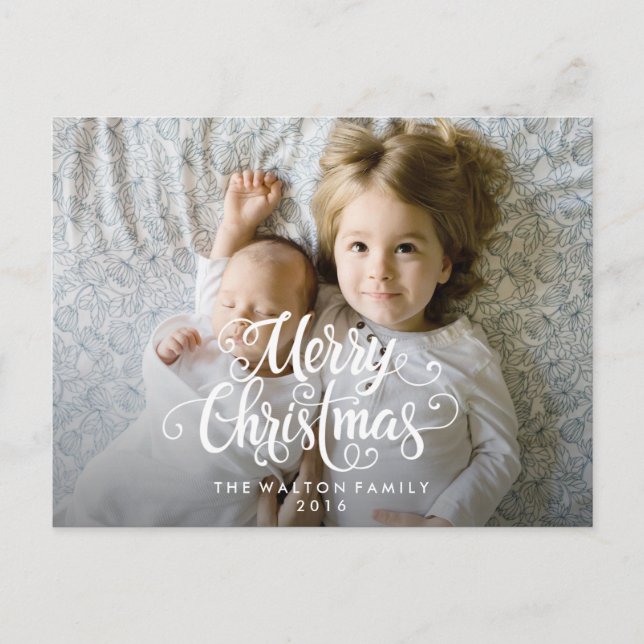 Vinterfotovykort för julfotboll, Helgdag Helg Vykort (Framsida)