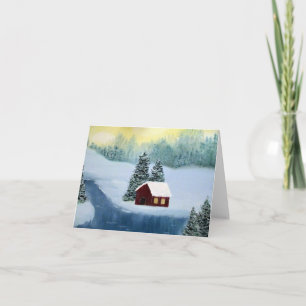 Vinterfred tomma Notecard Kort